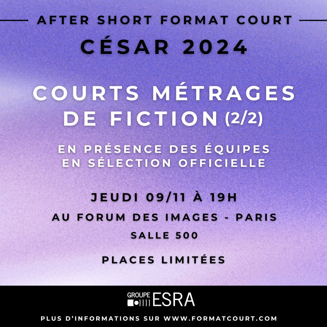 2ème After Short, jeudi 9.11 : Courts de fiction 2/2, en lice aux César 2024