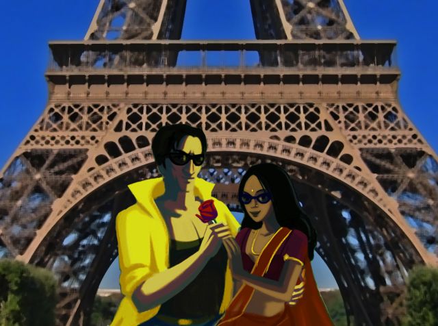 Salim and kamala at Eiffel tower(1)