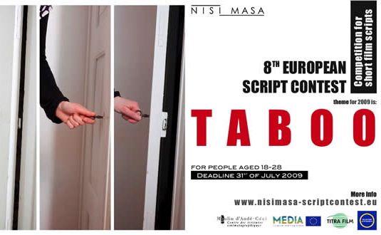 Le 8ème concours européen de scénario Nisi Masa est lancé. Son thème : le tabou